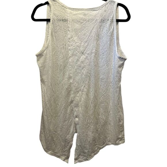 C9 Champion Scoop Neck Split Back Semi Sheer Jacquard Tank Top White XXL - Picture 3 of 4